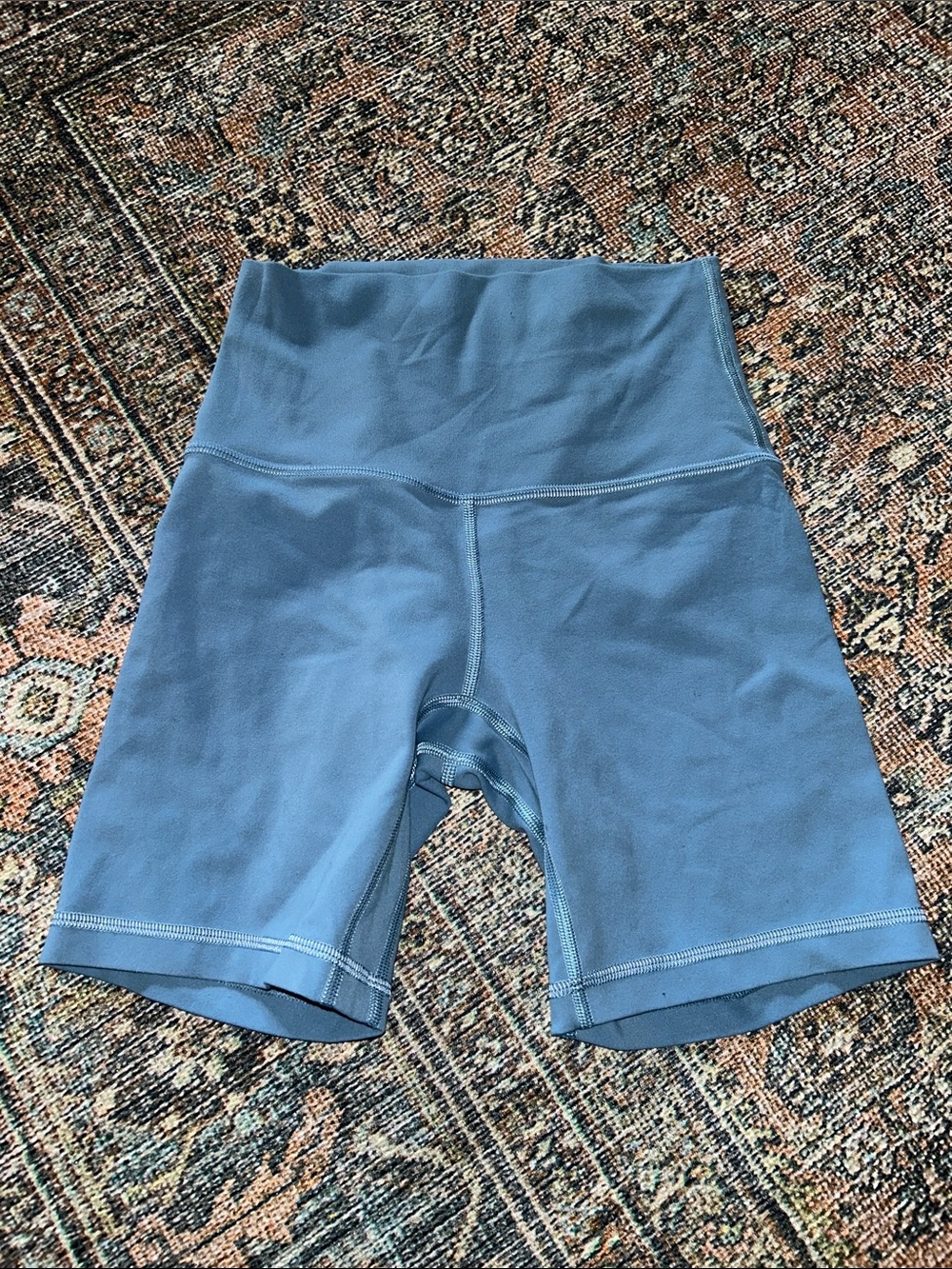 Lululemon Women's High-Waist Bike Shorts in Slate Blue